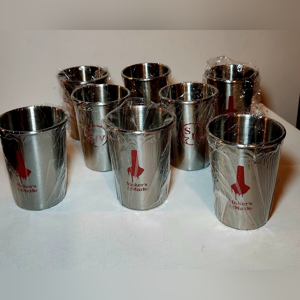 Makers mark set of 8 julep steel drinking cups